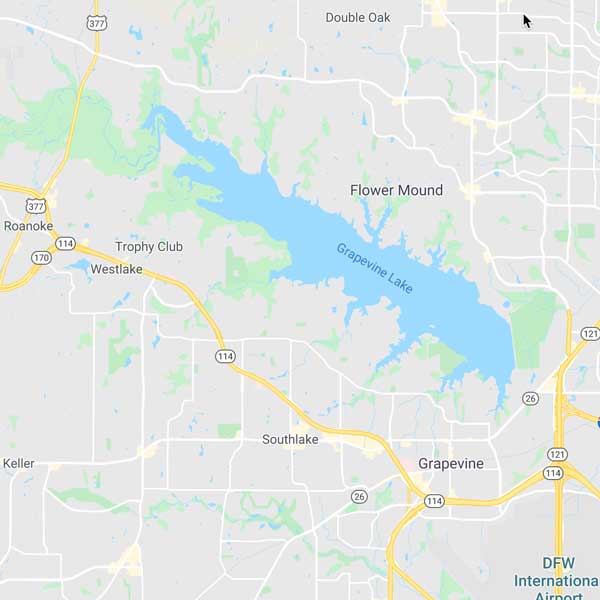 Google map screen shot of Flower Mound, Texas area